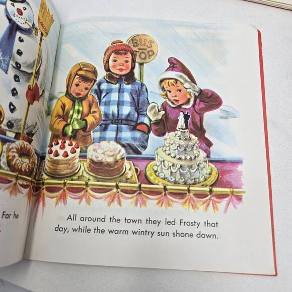 Little Golden Book Christmas Book 7" Records Rudolph Frosty‎ Night Before 45s - Picture 8 of 16